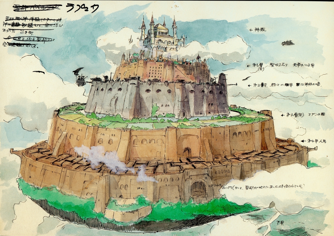 天空之城城堡简笔画图片