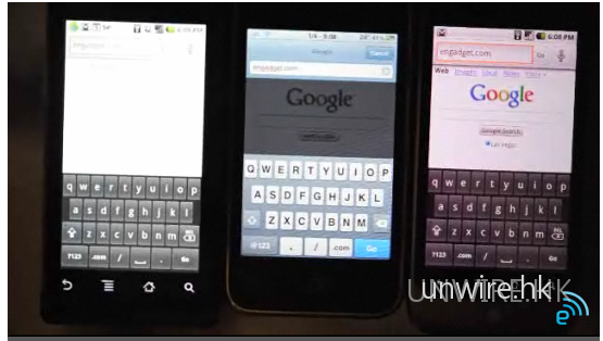 iPhone 3Gs vs Droid vs Nexus One，3Gs依舊是上網皇者?