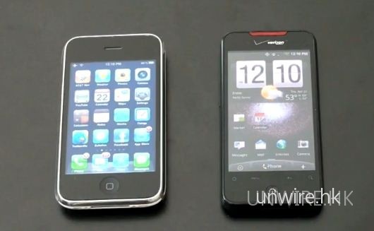 iPhone 3GS Vs HTC Incredible 兩者比併視頻
