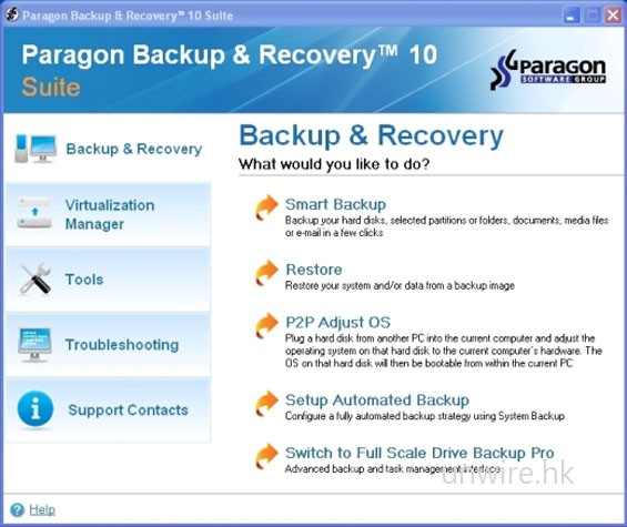 [PC] 21/9 今天免費 – 比 Ghost 更好用備份軟件 – Paragon Backup and Recovery 10 Suite
