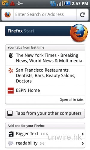 Firefox 4 Beta for Android推出新版可把網頁存取成PDF