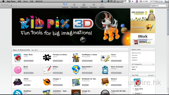 Mac App Store + Angry Birds for Mac 全面睇