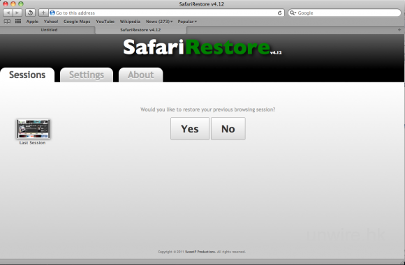 [MAC] Safari Crash 後簡易回復