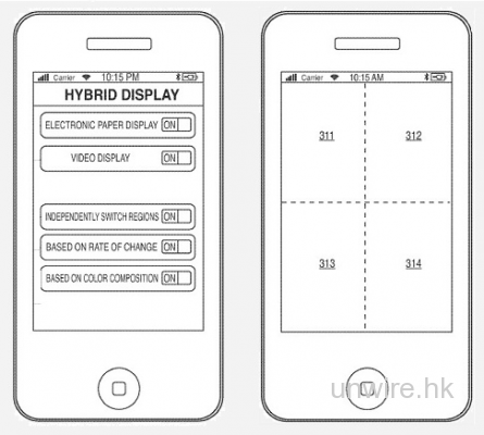Apple 專利申請: 未來 iPhone 將 LCD + E-Ink 技術 2 合 1