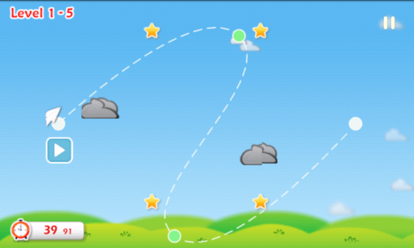 [Android] 紙飛機收集星星 -《Cloudy》