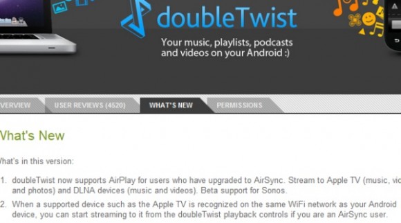 [Android] Double Twist更新支援AirPlay