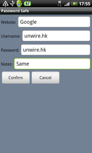 [Android] 網頁登入資料記事本 -《Password Safe》