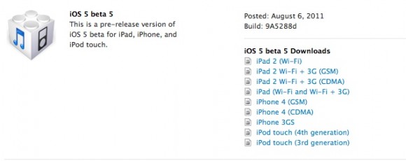 iOS 5 Beta 5 推出，大量 iCloud 修正