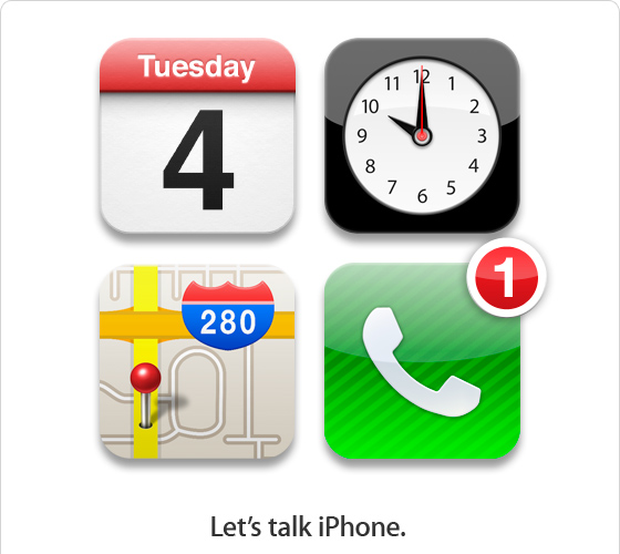 Apple 官方 :  新 iPhone (iPhone 5?) 10 月 4 登場了!
