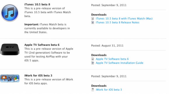 iTunes 10.5 beta 8 正式供程式開發員下載