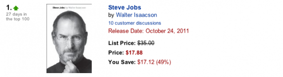 Steve Jobs傳記提早於10月24日上市
