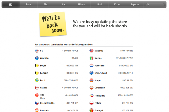 40 分鐘倒數！Apple Online Store 已暫時關閉