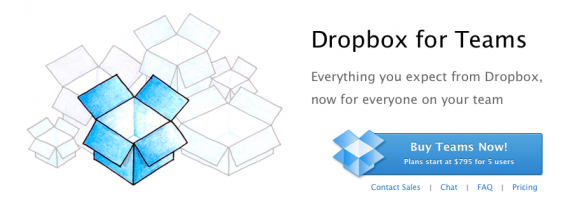 Dropbox推出商業用家套餐，5人共用1TB