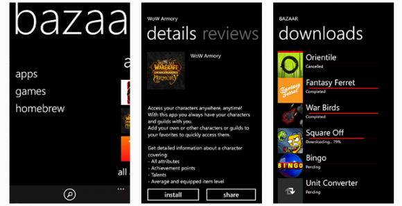 Windows Phone也有破解專用App Store: Bazaar