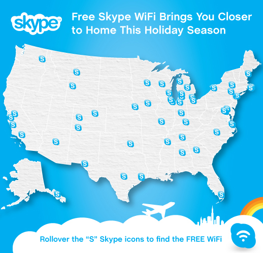 Skype在美國機場推出免費WiFi服務