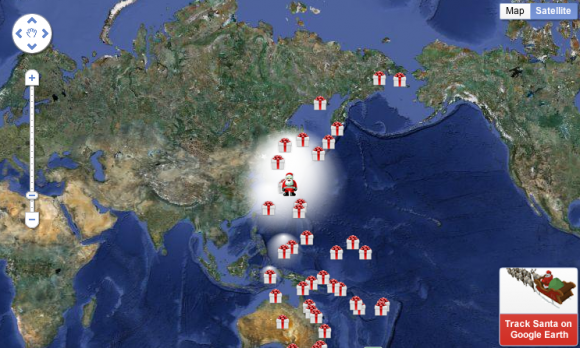 聖誕節當然要用Google Earth追蹤聖誕老人