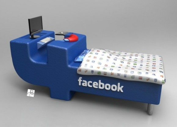 Facebook 狂的 Facebook 床