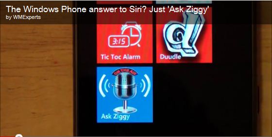 Apple 有 Siri　Windows Phone：我們也有 Ask Ziggy！