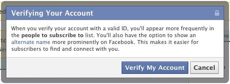 Facebook終於有帳戶認證：真名下用假名