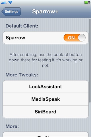 [Jailbreak] 將 Sparrow 設為 iPhone 預設 Email 程式