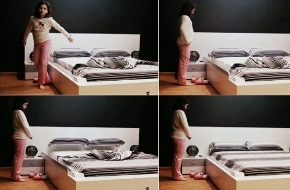 50 秒自動執床的智能床鋪