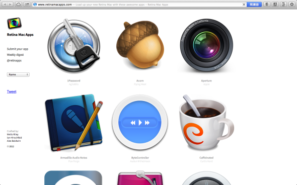 RetinaMacApps.com：一覽已支援 Retina 的 Mac Apps