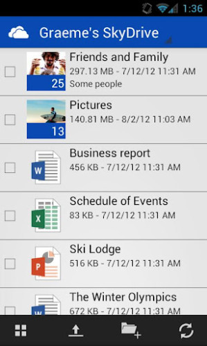 SkyDrive for Android App 登場