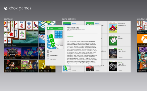 首批將在 Windows 8 上的 Xbox 遊戲名單公布