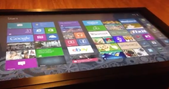 向初代Surface致敬 網民DIY將Windows 8變智能咖啡桌