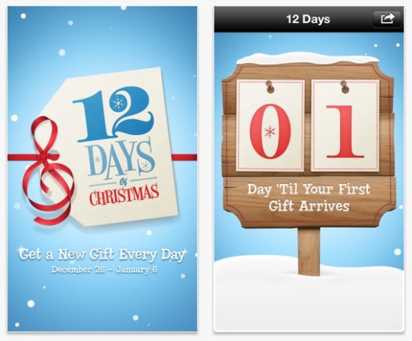 Apple變聖誕老人 推送大禮12 Days of Christmas App