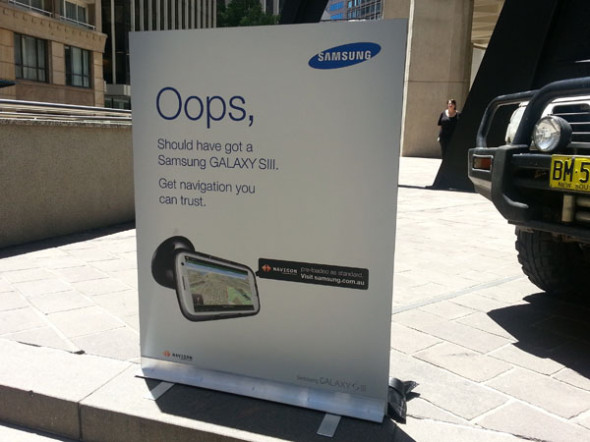 踩得太遲 Samsung澳洲調侃iPhone 5地圖