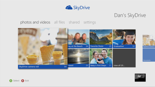 Xbox 360 加入 SkyDrive 功能．電視無線睇手機內影片、相片