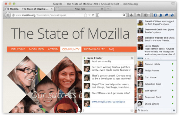 Mozilla 將 Facebook Messenger 整合到 Firefox