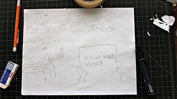 Snoopy-Vine-Sketch