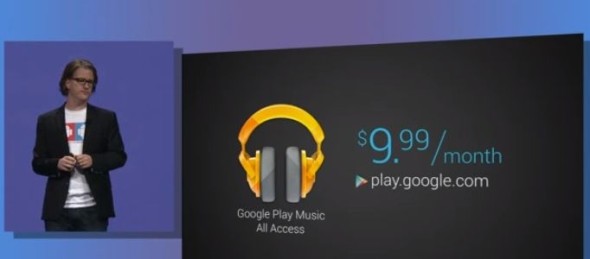 Google Play Music 推 Streaming 聽歌服務！月費美金 9.9