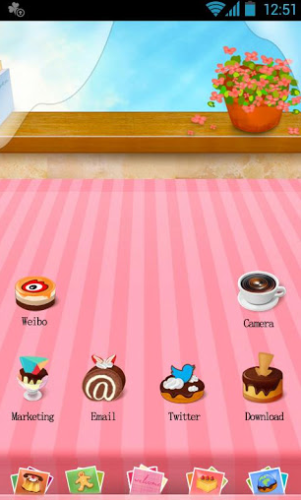 【Android app】可愛甜品桌布引人食蛋糕