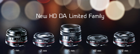 Ricoh 發布 5 支 HD Pentax DA Limited 系列新鏡頭，Roadmap 同時更新