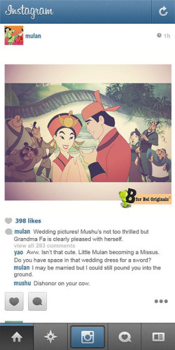 迪士尼公主也玩 Instagram?