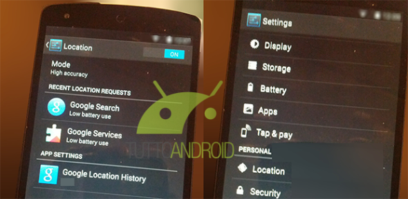 更多的 Nexus 5 + Android 4.4 Kitkat 畫面曝光