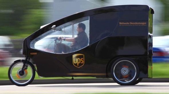 減污染 UPS 歐洲試用電動單車派遞包裹