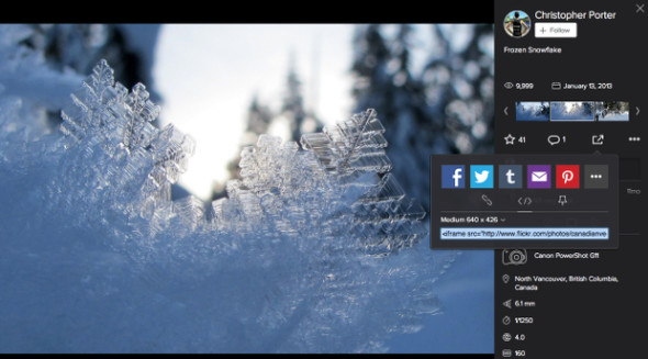 Flickr 更新嵌入分享功能，改善互動