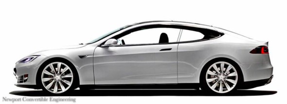 半部車價錢  將 Tesla S 改裝成開蓬雙門 Coupe