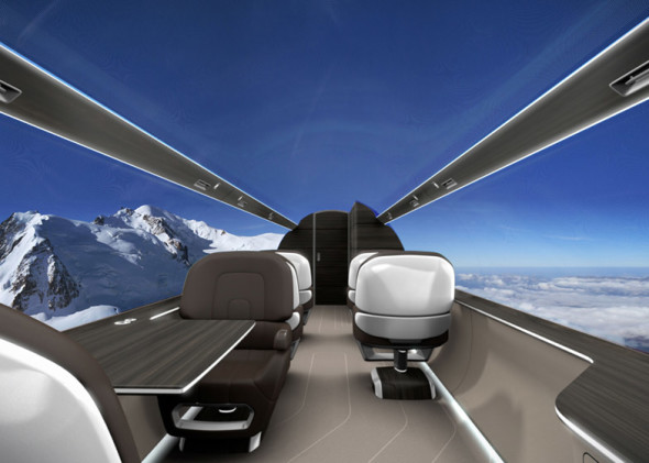 飛機設180 度透明全景大天窗 － 法國  IXION