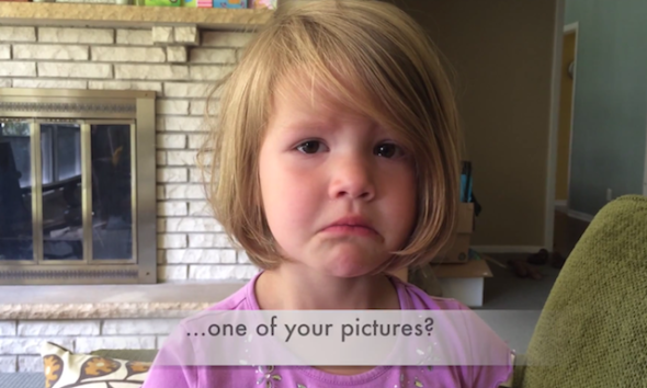 四歲小女孩知道自己的照片刪除後不能復原，立刻淚灑當場