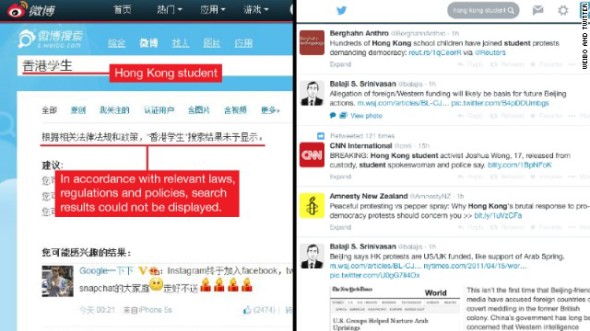 繼 Instagram 後 CNN 稱中國互聯網陸續封鎖佔中消息