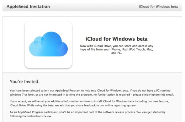 Apple 邀請用戶參加 Windows 版 iCloud 測試