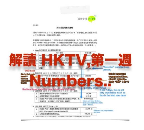黃岳永：「HKTV not very impressive」官方首周收視分析
