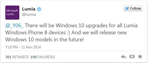 微軟宣佈 WP8 Lumia 手機可升級 Windows 10！