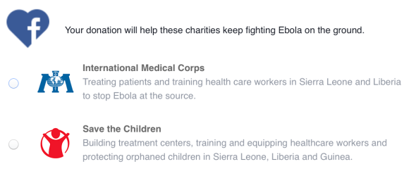 對抗伊波拉疫情，Facebook 提供方便捐款途徑