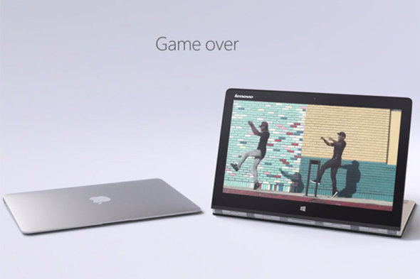 Microsoft 新廣告以 Lenovo Yoga 3 Pro 攻擊 Macbook Air
